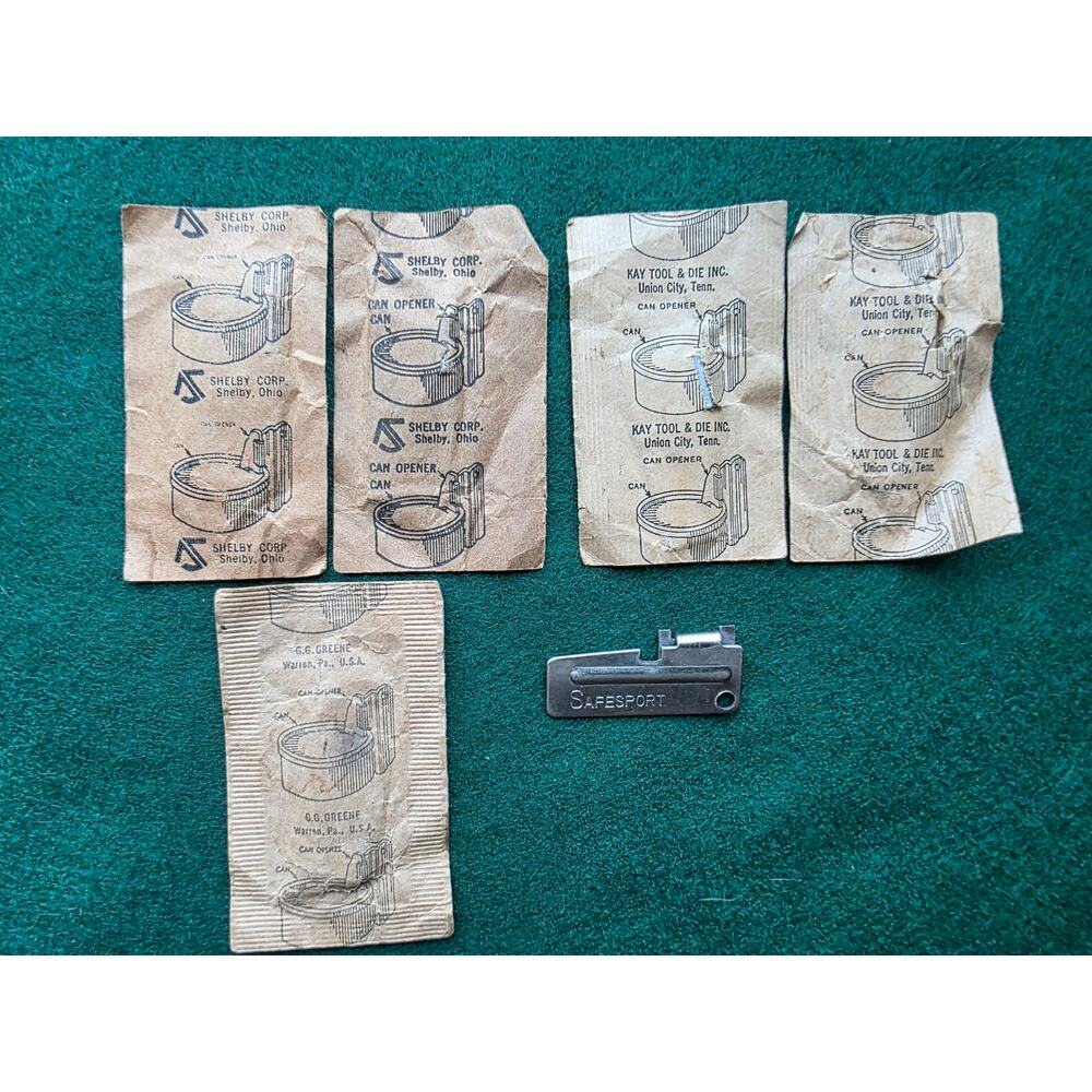 Vintage Set of 6 U.S. military original P38 Can openers